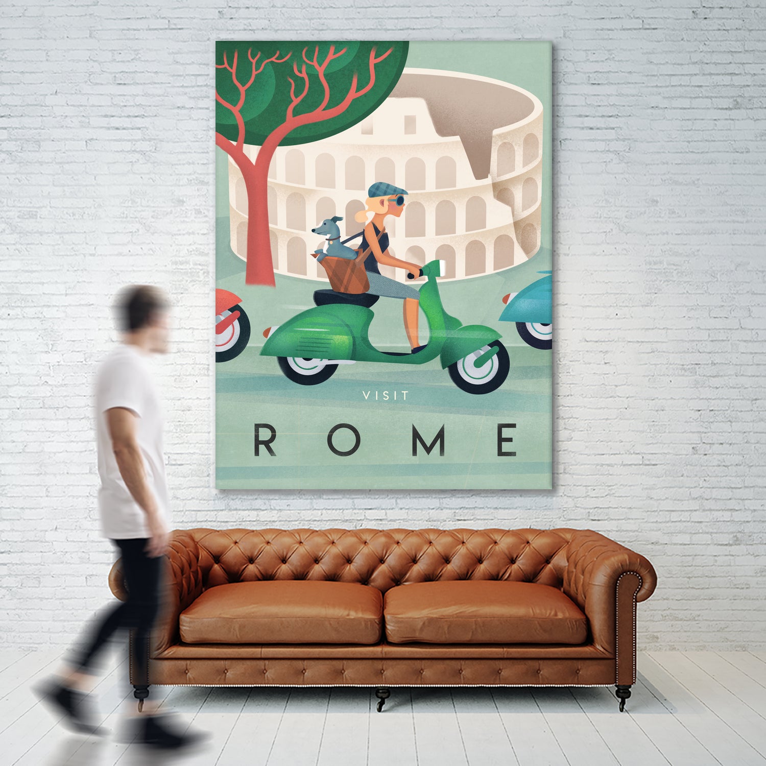 Visit Rome Vintage Art by Martin Wickstrom on GIANT ART