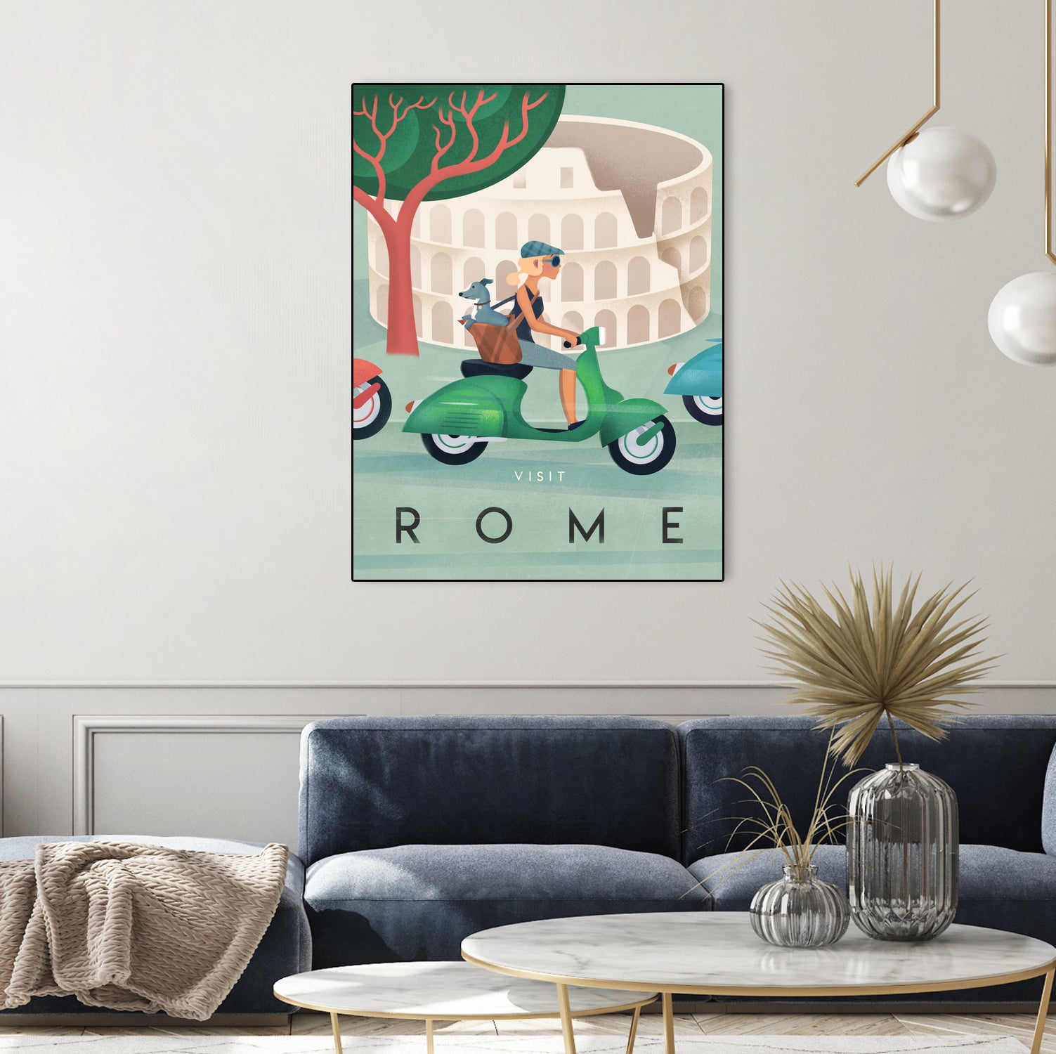 Visit Rome Vintage Art by Martin Wickstrom on GIANT ART