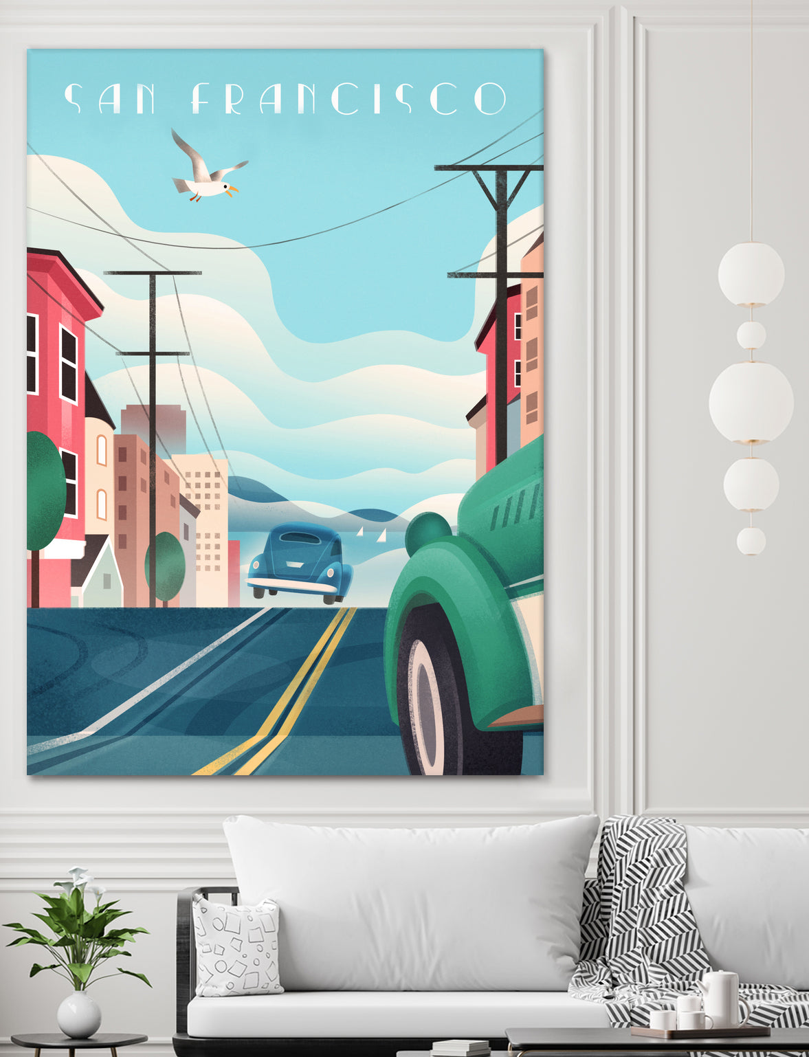 Art Deco San Francisco Car Chase by Martin Wickstrom on GIANT ART