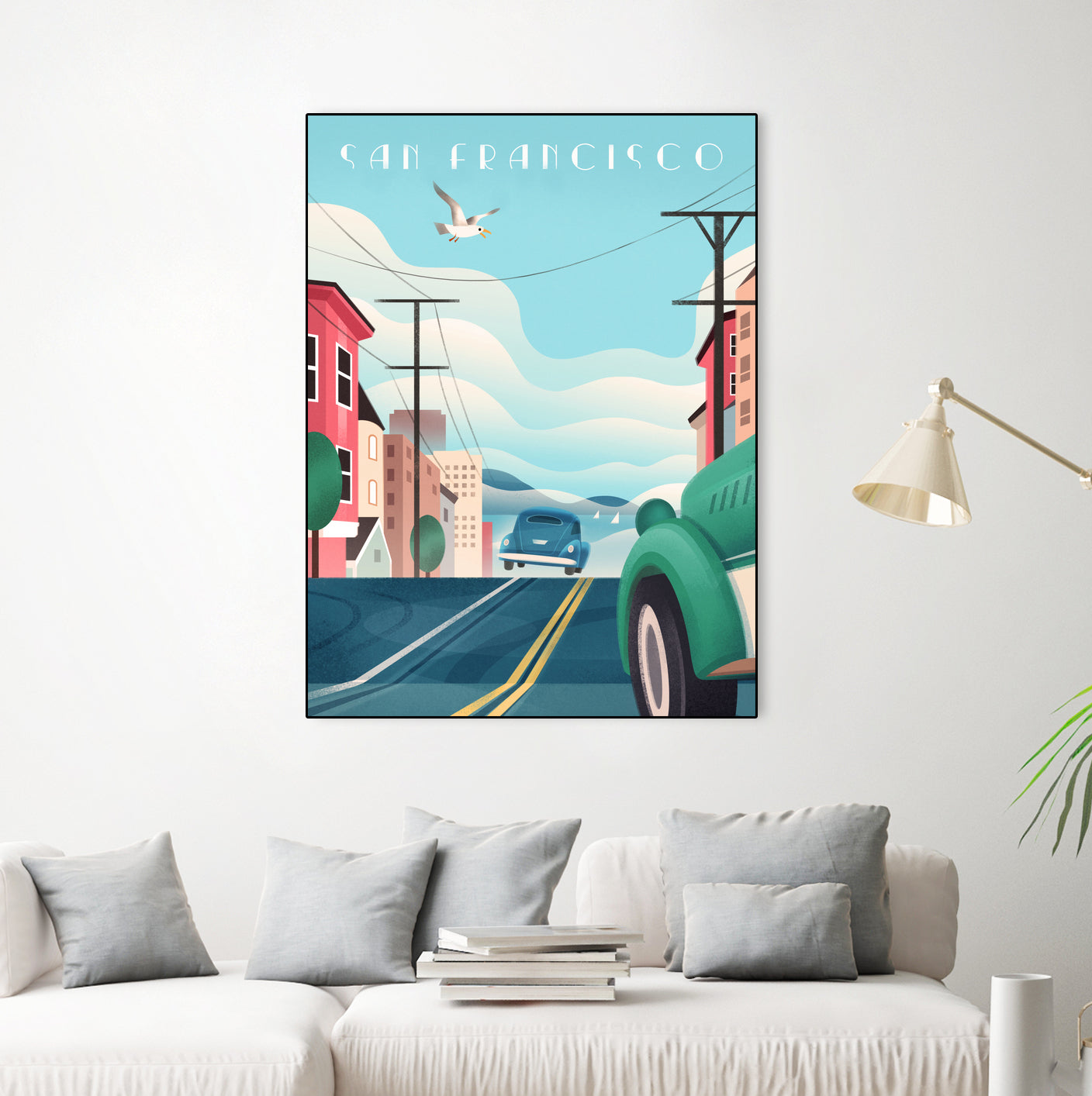 Art Deco San Francisco Car Chase by Martin Wickstrom on GIANT ART