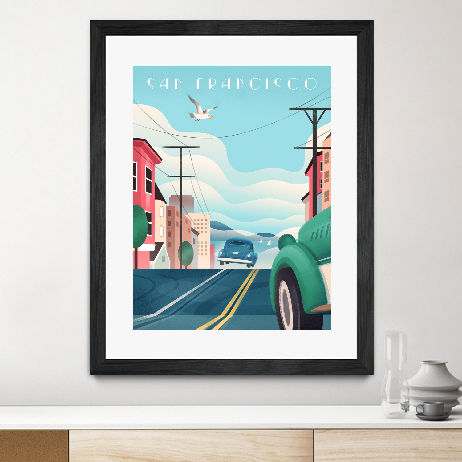 Art Deco San Francisco Car Chase by Martin Wickstrom on GIANT ART