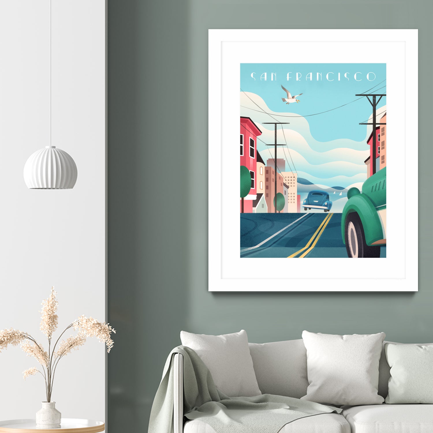 Art Deco San Francisco Car Chase by Martin Wickstrom on GIANT ART