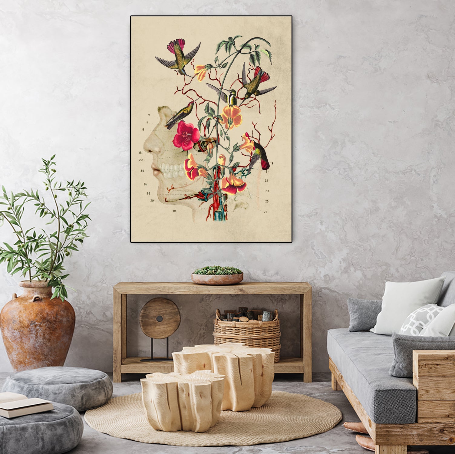 Flower Anatomy by Caterina Lo Cicero on GIANT ART - red digital