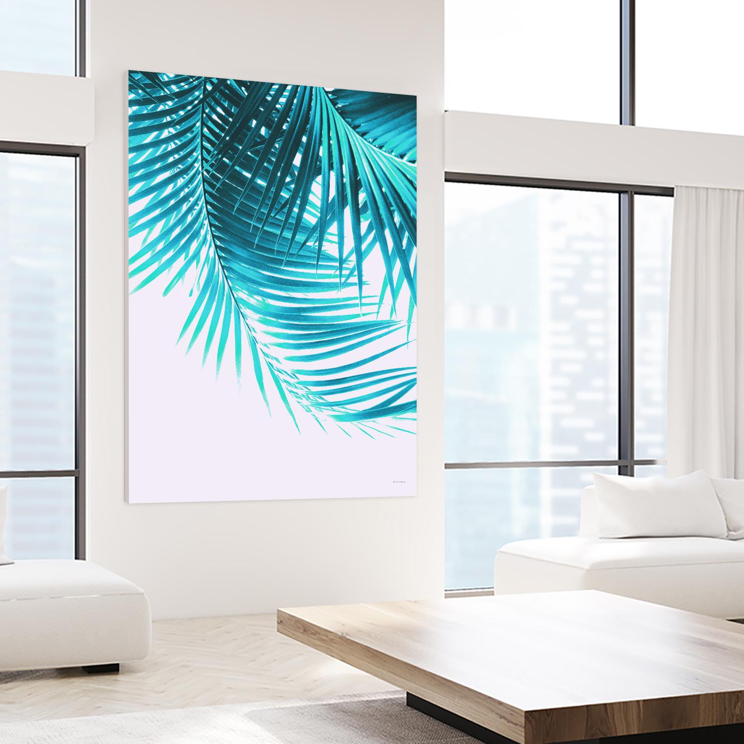 Palm Leaves Turquoise Summer Vibes #1 by Anita's & Bella's Art on GIANT ART