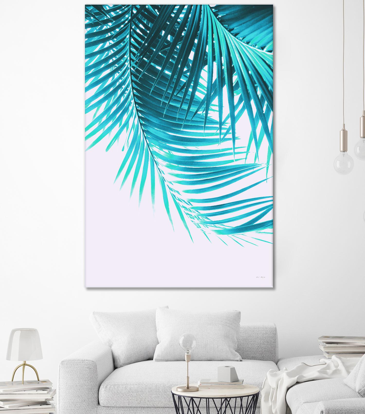 Palm Leaves Turquoise Summer Vibes #1 by Anita's & Bella's Art on GIANT ART