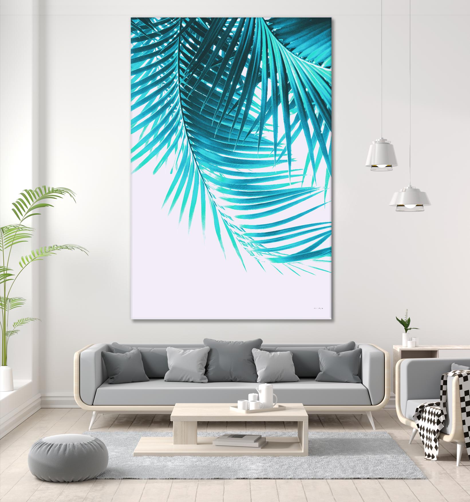 Palm Leaves Turquoise Summer Vibes #1 by Anita's & Bella's Art on GIANT ART