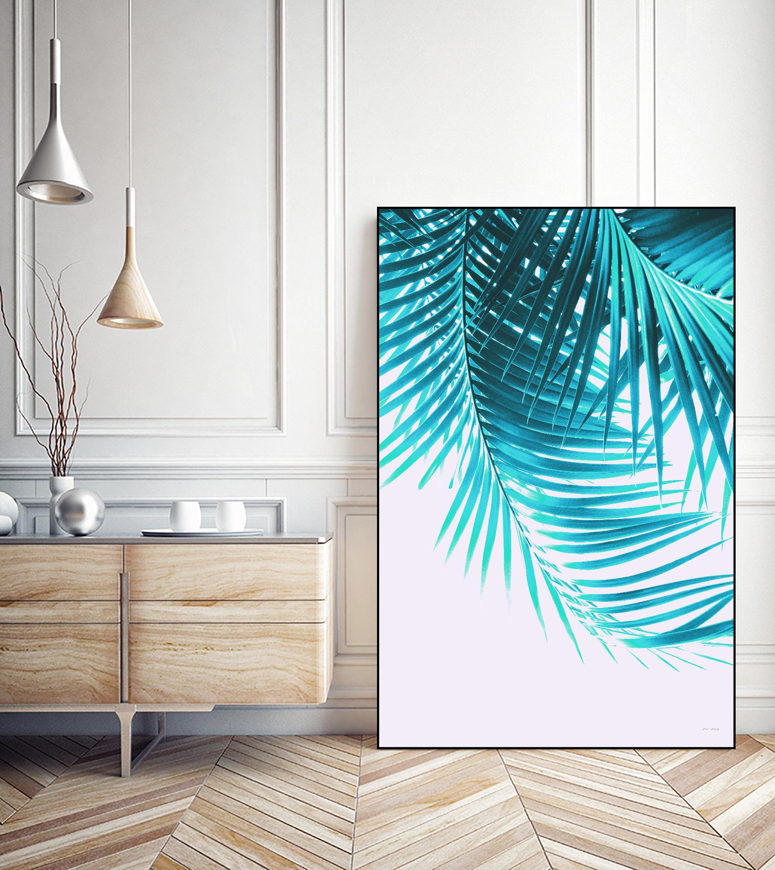 Palm Leaves Turquoise Summer Vibes #1 by Anita's & Bella's Art on GIANT ART