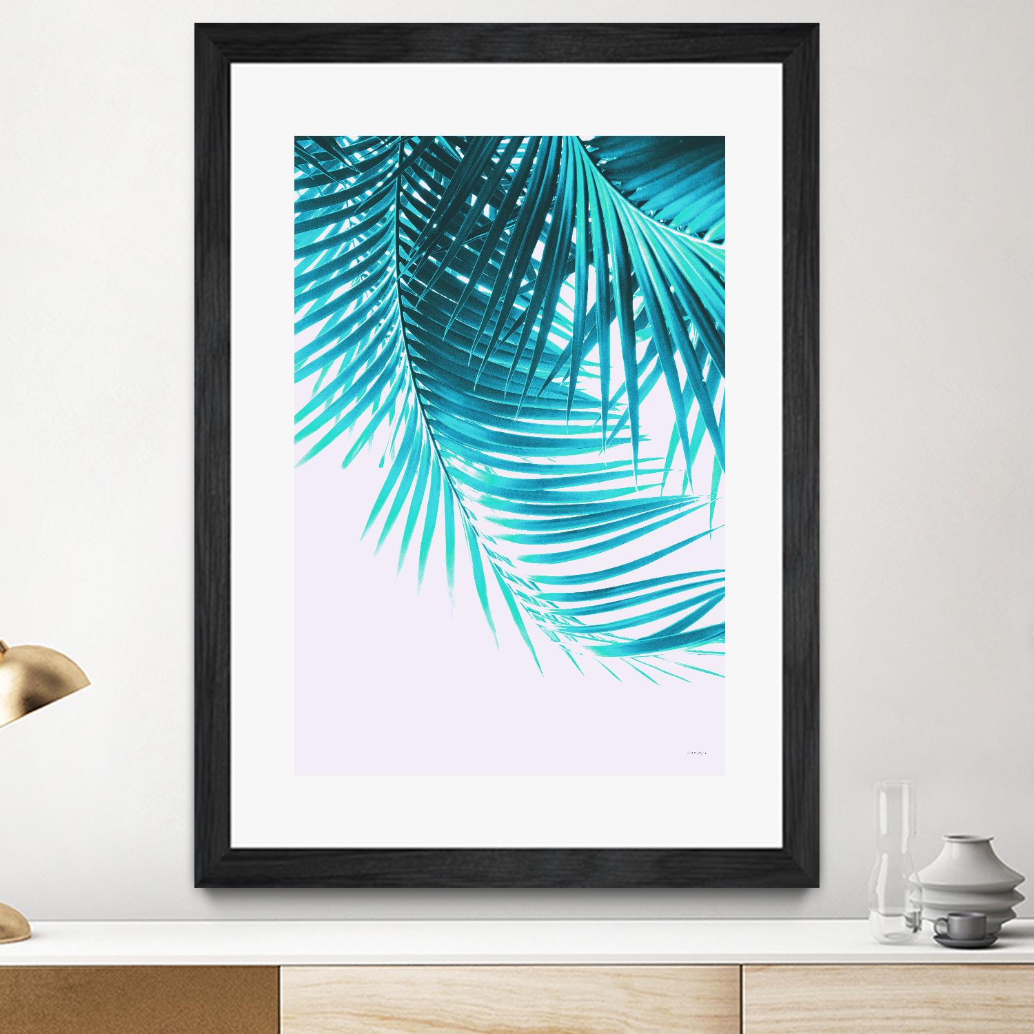 Palm Leaves Turquoise Summer Vibes #1 by Anita's & Bella's Art on GIANT ART