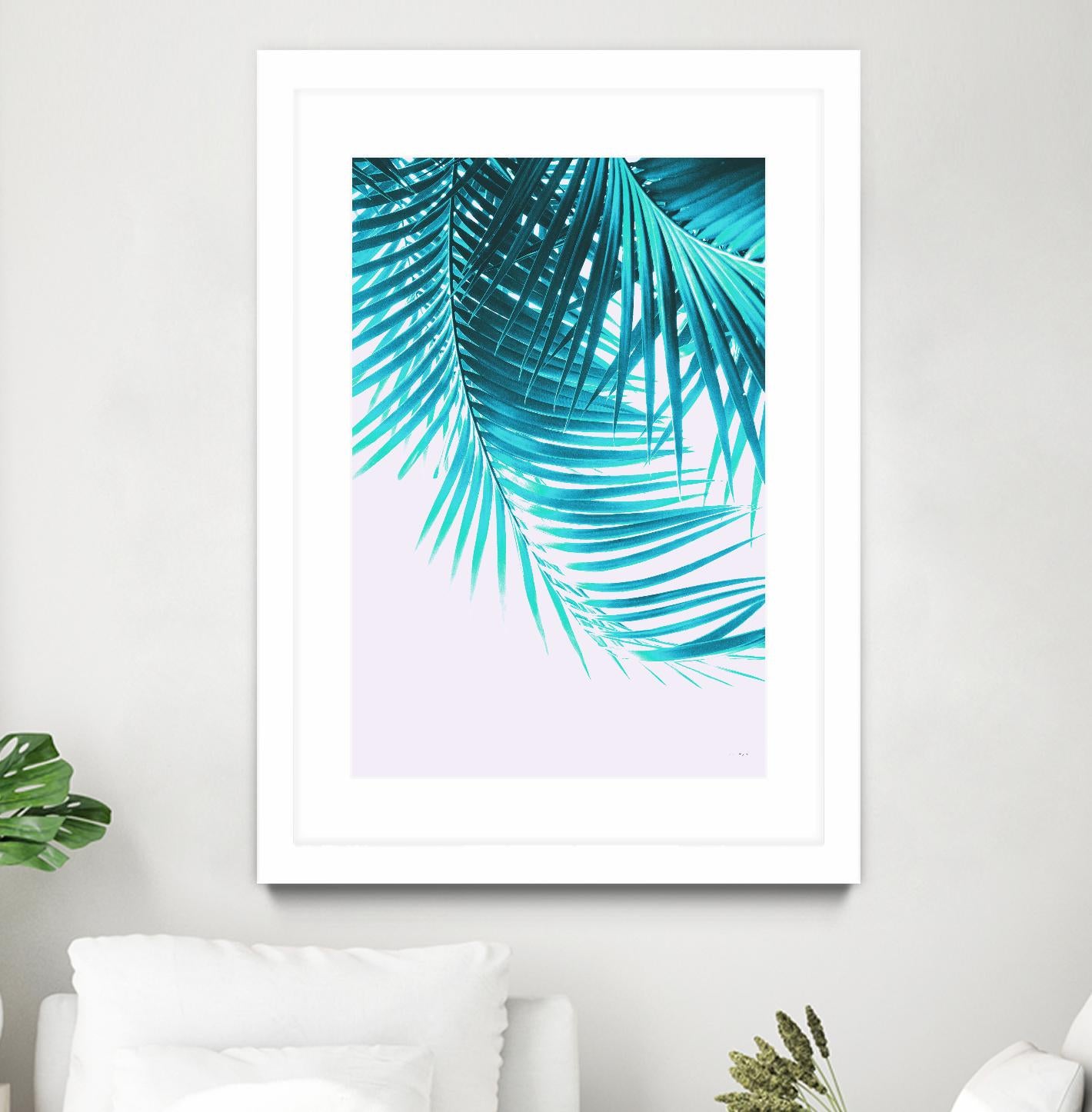 Palm Leaves Turquoise Summer Vibes #1 by Anita's & Bella's Art on GIANT ART