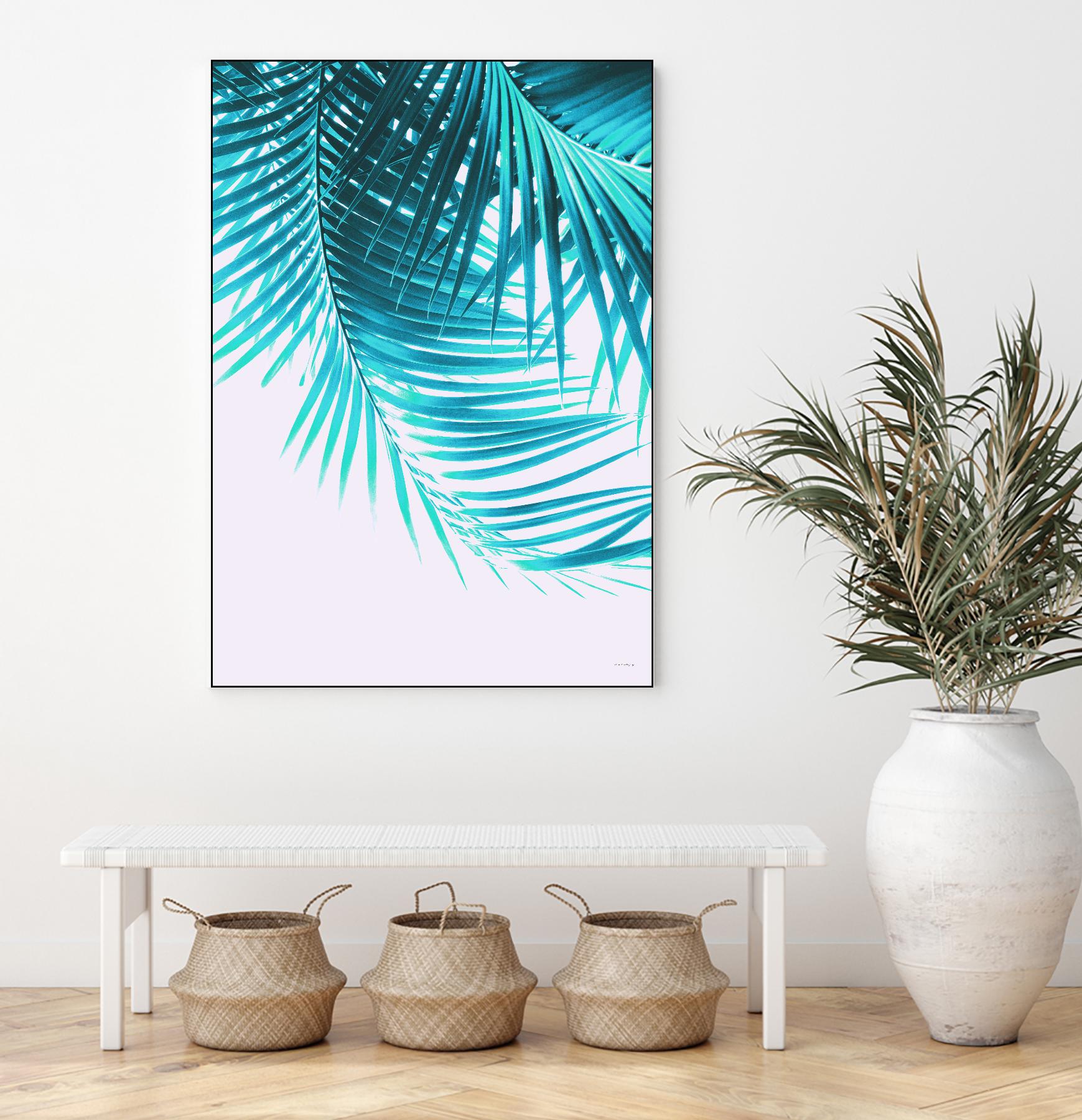 Palm Leaves Turquoise Summer Vibes #1 by Anita's & Bella's Art on GIANT ART