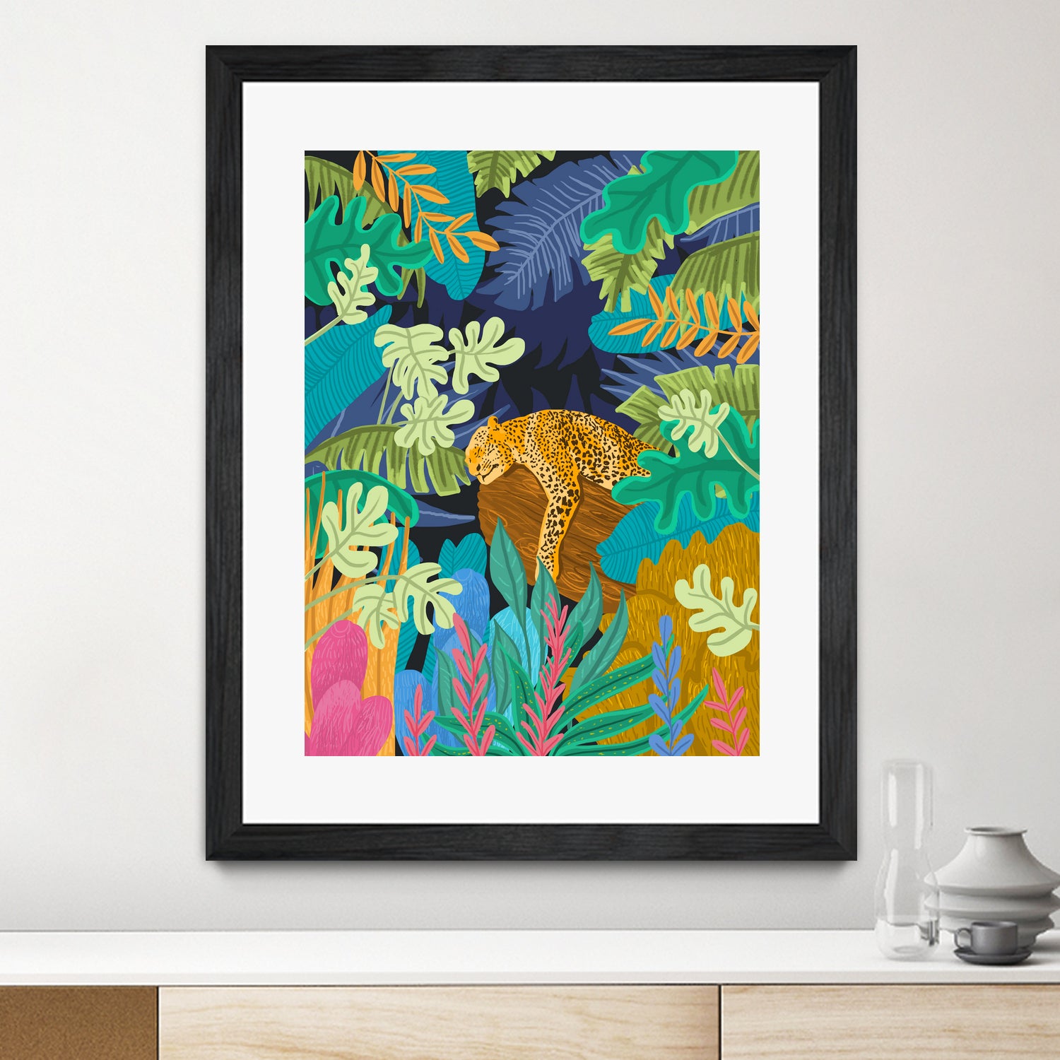 Sleeping Panther by 83 Oranges on GIANT ART - orange digital