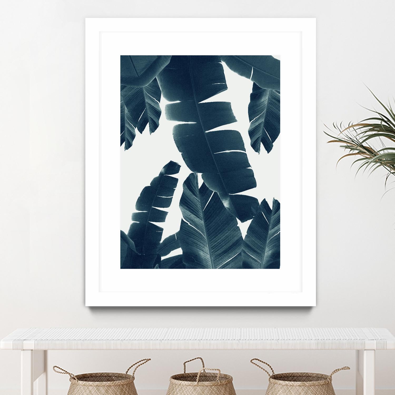 Banana Leaves Green Blue Vibes #2 #tropical #decor #art by Anita's & Bella's Art on GIANT ART