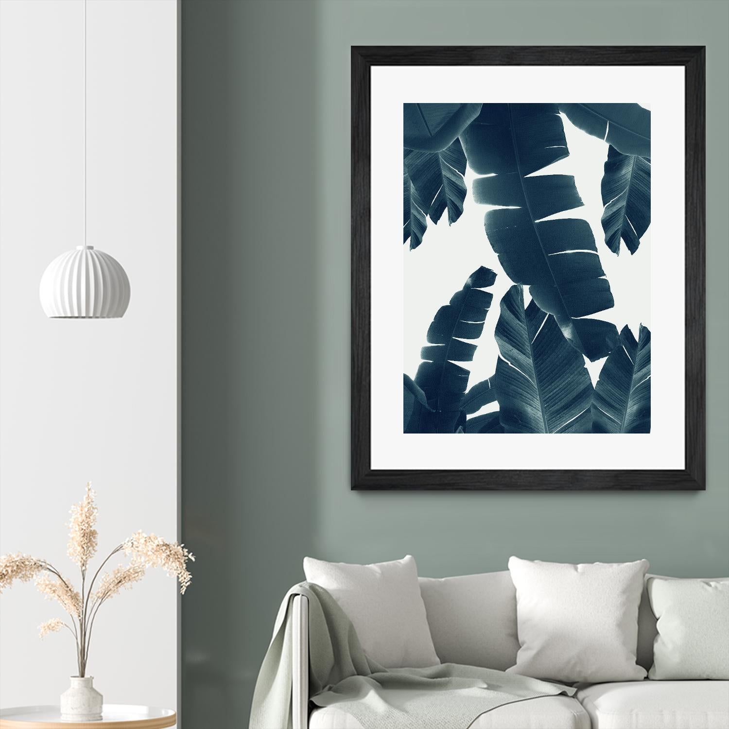 Banana Leaves Green Blue Vibes #2 #tropical #decor #art by Anita's & Bella's Art on GIANT ART