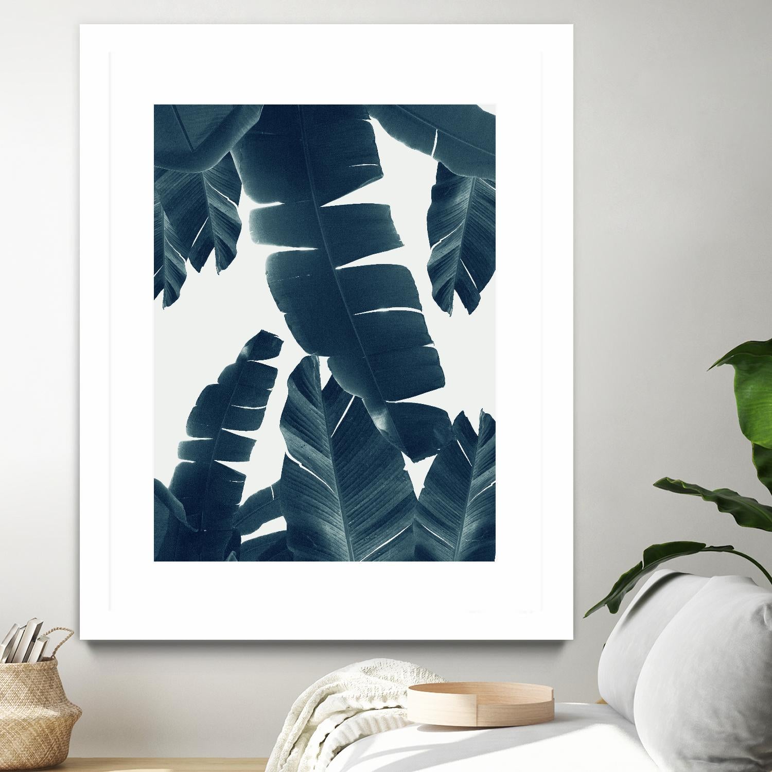 Banana Leaves Green Blue Vibes #2 #tropical #decor #art by Anita's & Bella's Art on GIANT ART