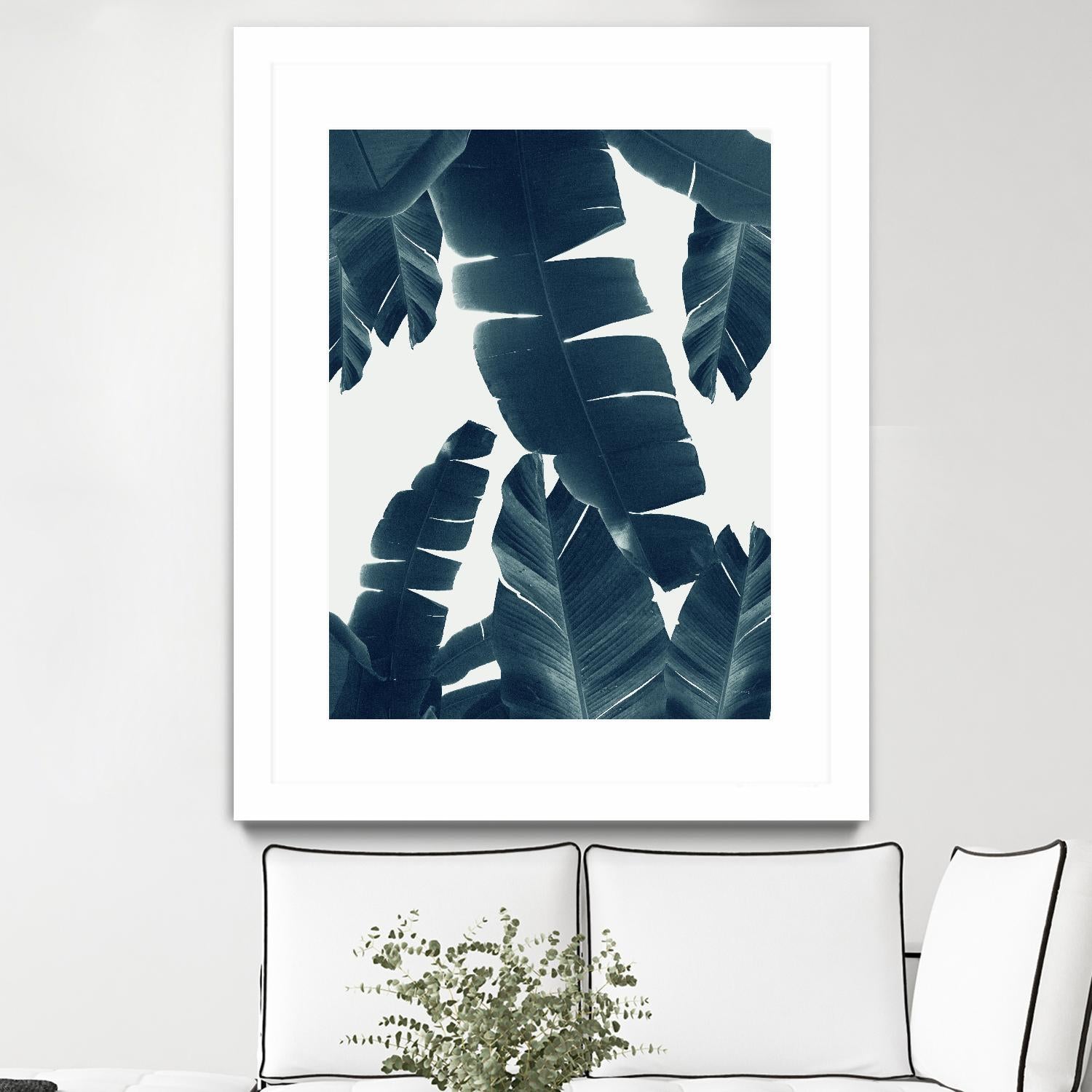 Banana Leaves Green Blue Vibes #2 #tropical #decor #art by Anita's & Bella's Art on GIANT ART