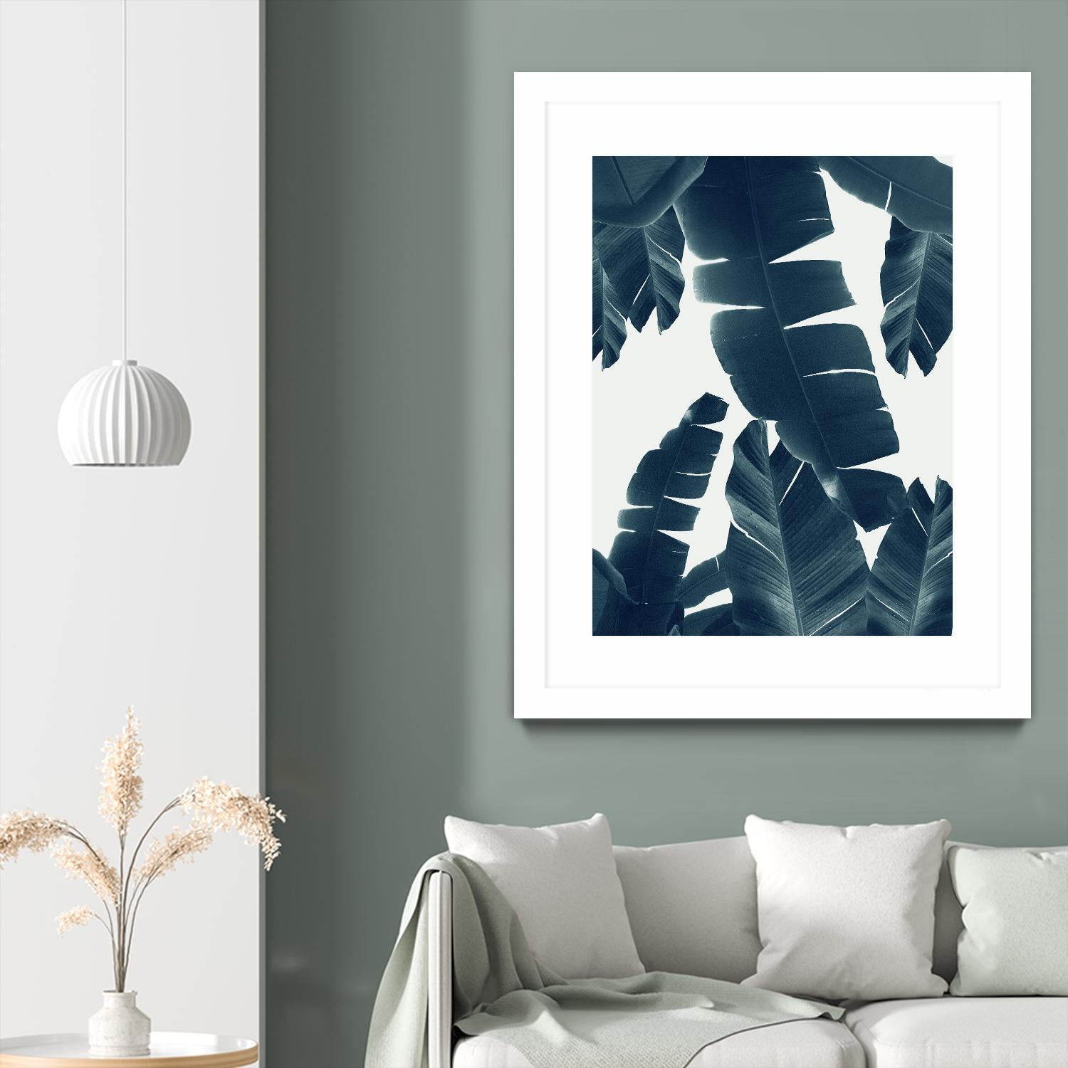 Banana Leaves Green Blue Vibes #2 #tropical #decor #art by Anita's & Bella's Art on GIANT ART