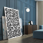 Bold Black Marker Doodle Lines by Bicone on GIANT ART