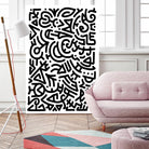 Bold Black Marker Doodle Lines by Bicone on GIANT ART