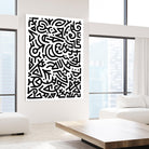 Bold Black Marker Doodle Lines by Bicone on GIANT ART