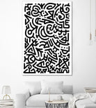 Bold Black Marker Doodle Lines by Bicone on GIANT ART