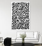 Bold Black Marker Doodle Lines by Bicone on GIANT ART