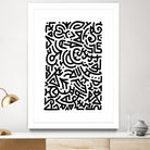 Bold Black Marker Doodle Lines by Bicone on GIANT ART