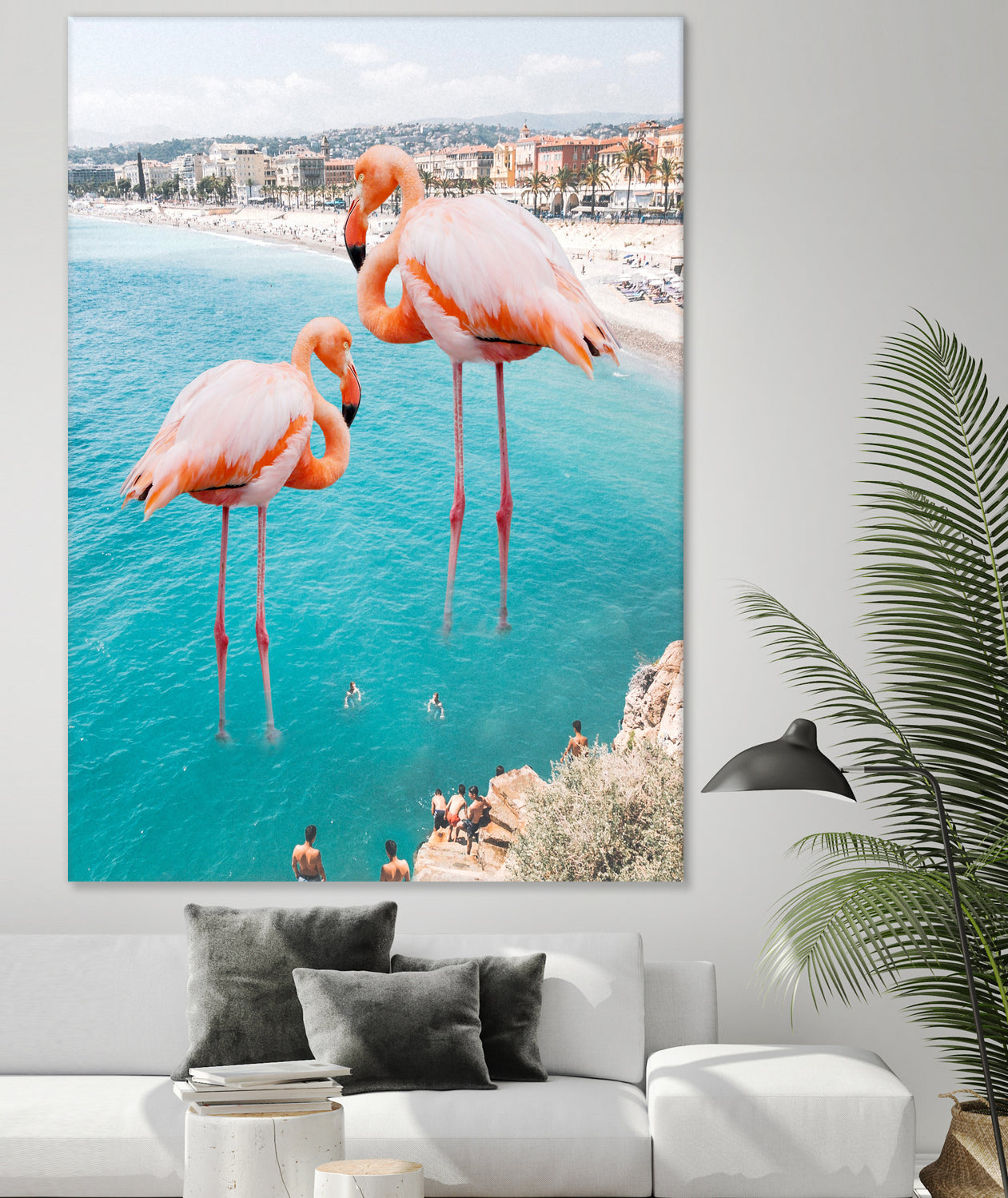 Flamingo on City Beach by Creativeaxle on GIANT ART