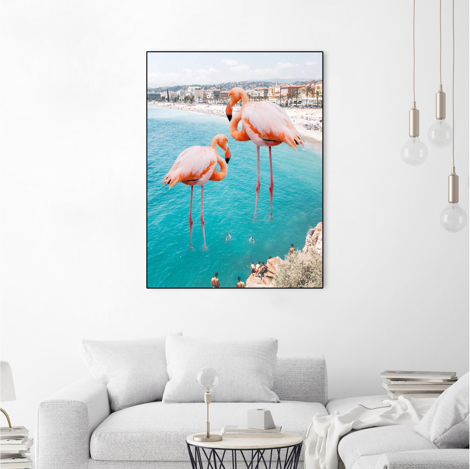 Flamingo on City Beach by Creativeaxle on GIANT ART