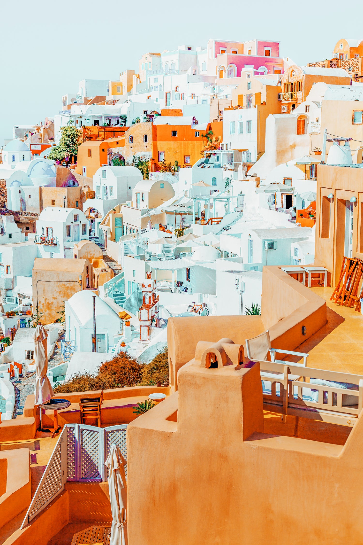 Santorini Vacay by 83 Oranges on GIANT ART - orange digital greece