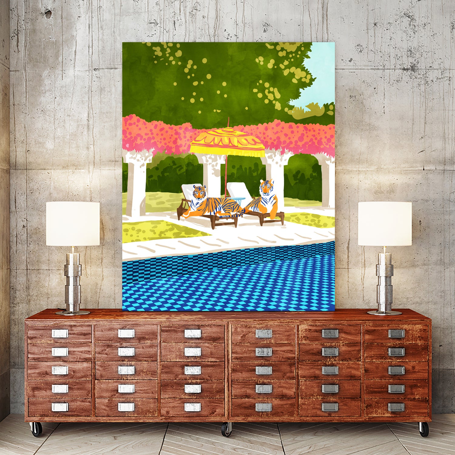 Tiger Vacay by 83 Oranges on GIANT ART - orange digital