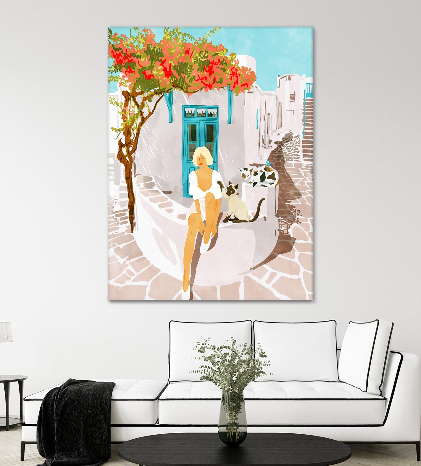 Greek Vacay by 83 Orange on GIANT ART - orange costal vacation