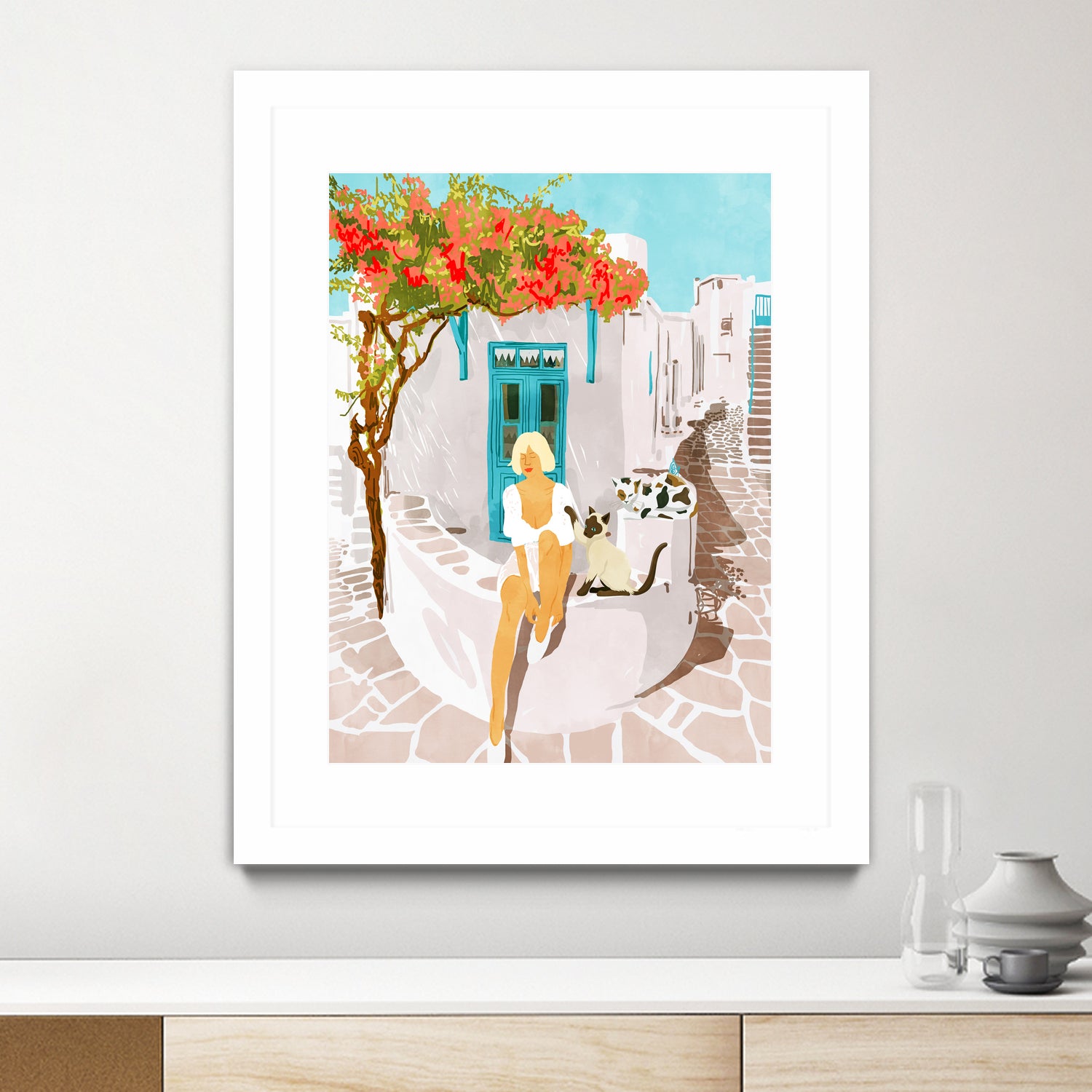 Greek Vacay by 83 Orange on GIANT ART - orange costal vacation