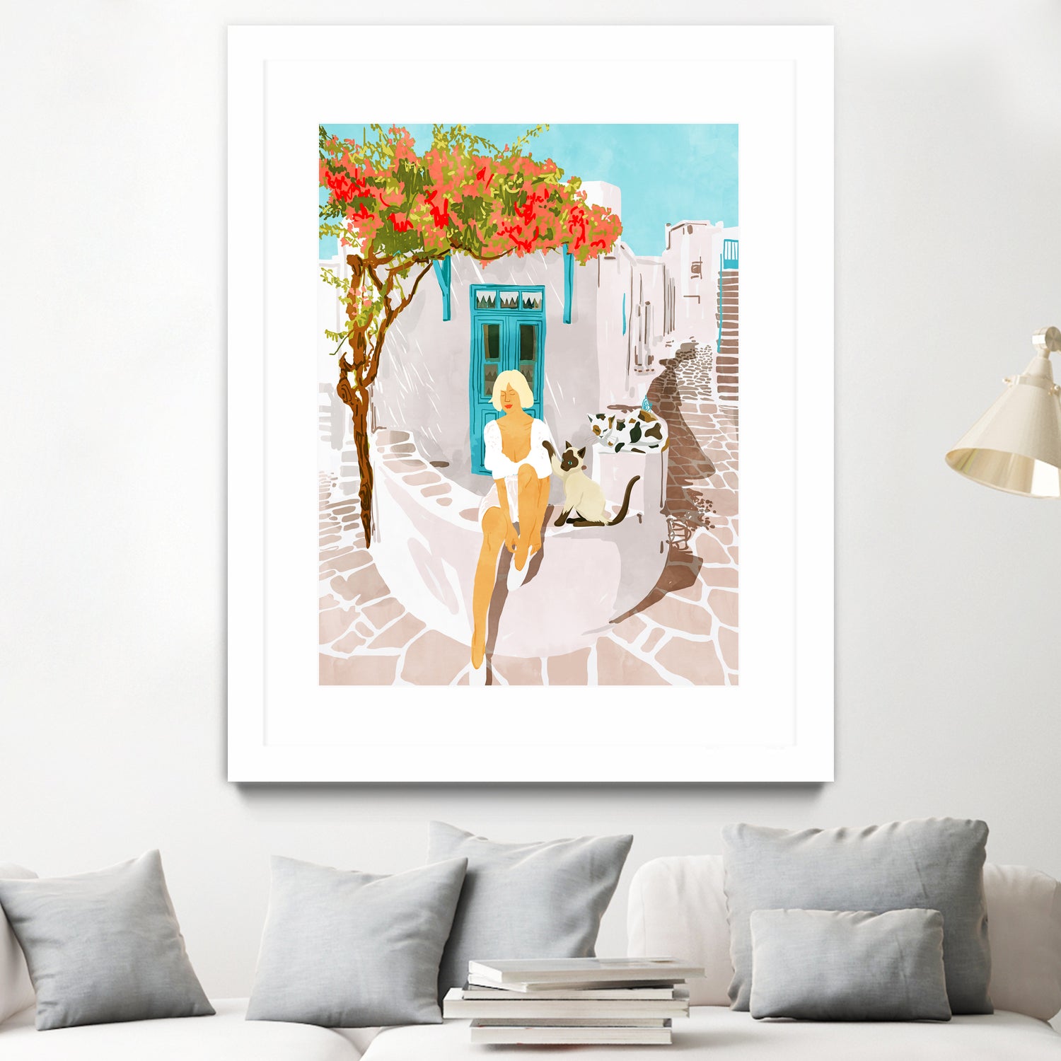 Greek Vacay by 83 Orange on GIANT ART - orange costal vacation