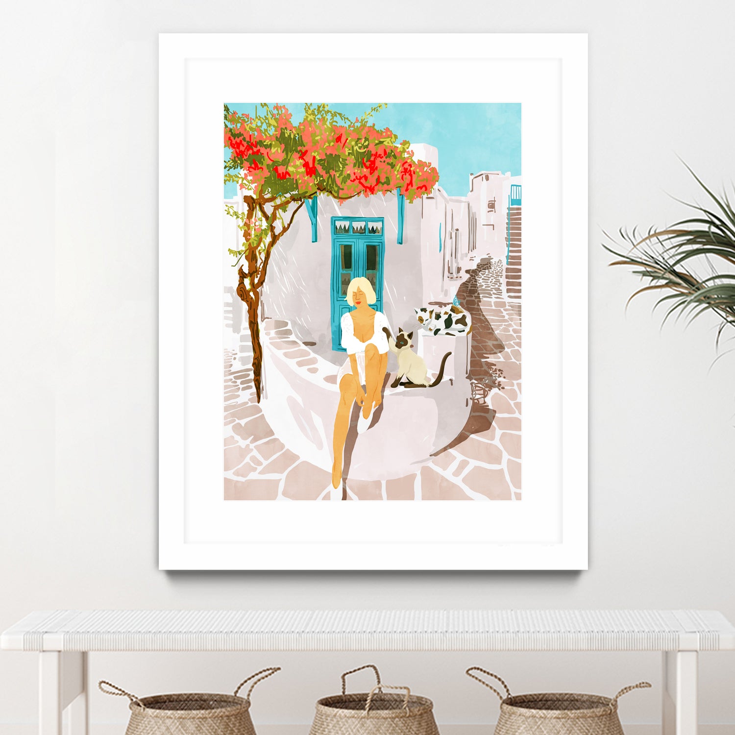 Greek Vacay by 83 Orange on GIANT ART - orange costal vacation