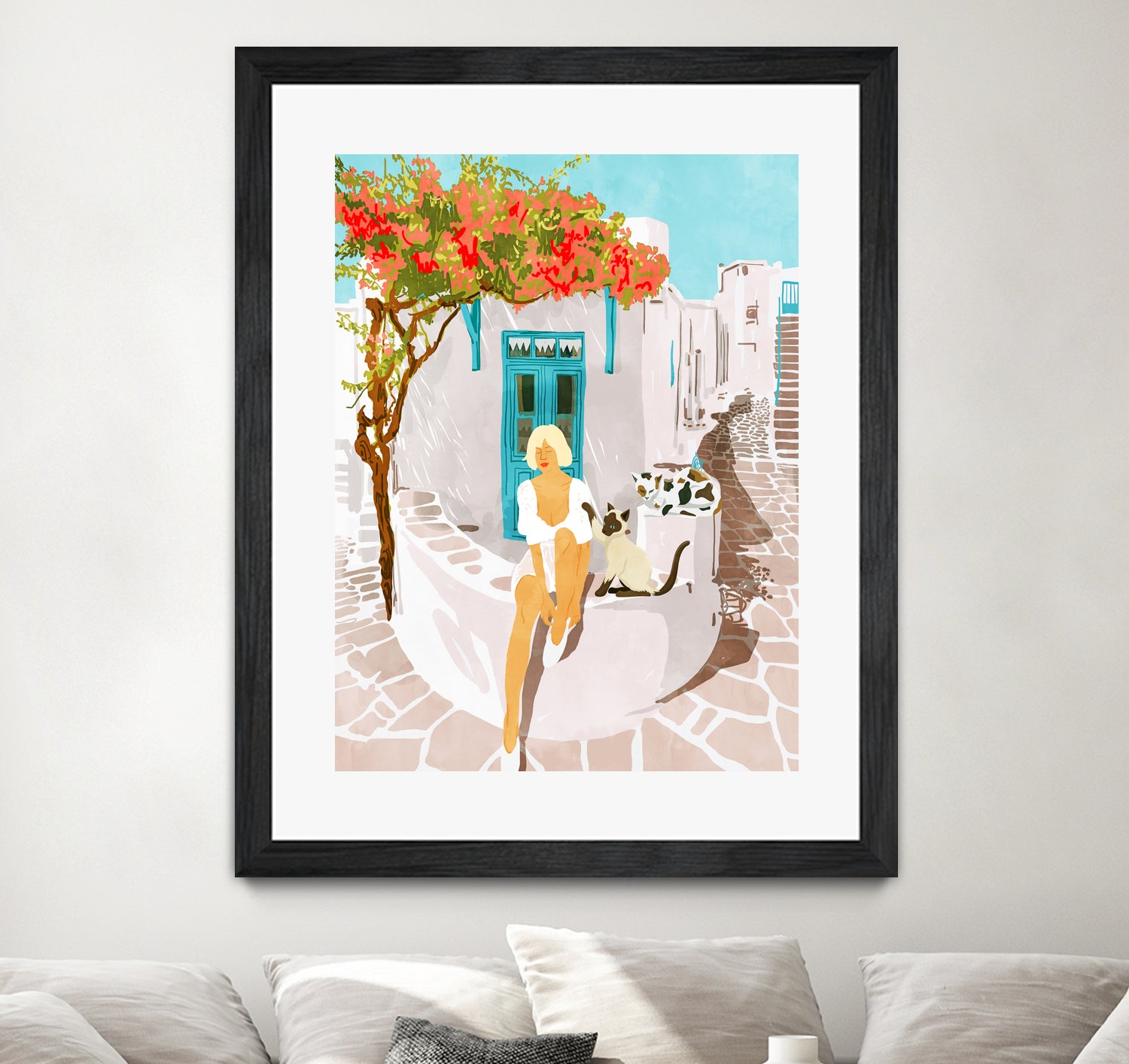 Greek Vacay by 83 Orange on GIANT ART - orange costal vacation