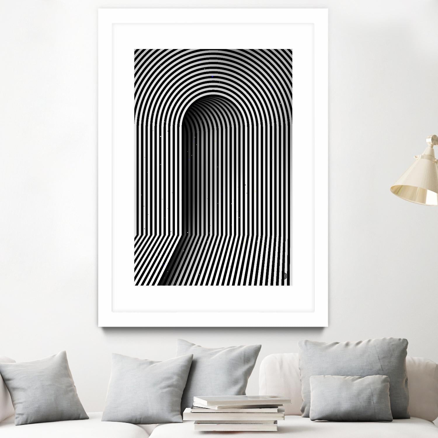 Hidden door by Divin Creador on GIANT ART - white black & white 