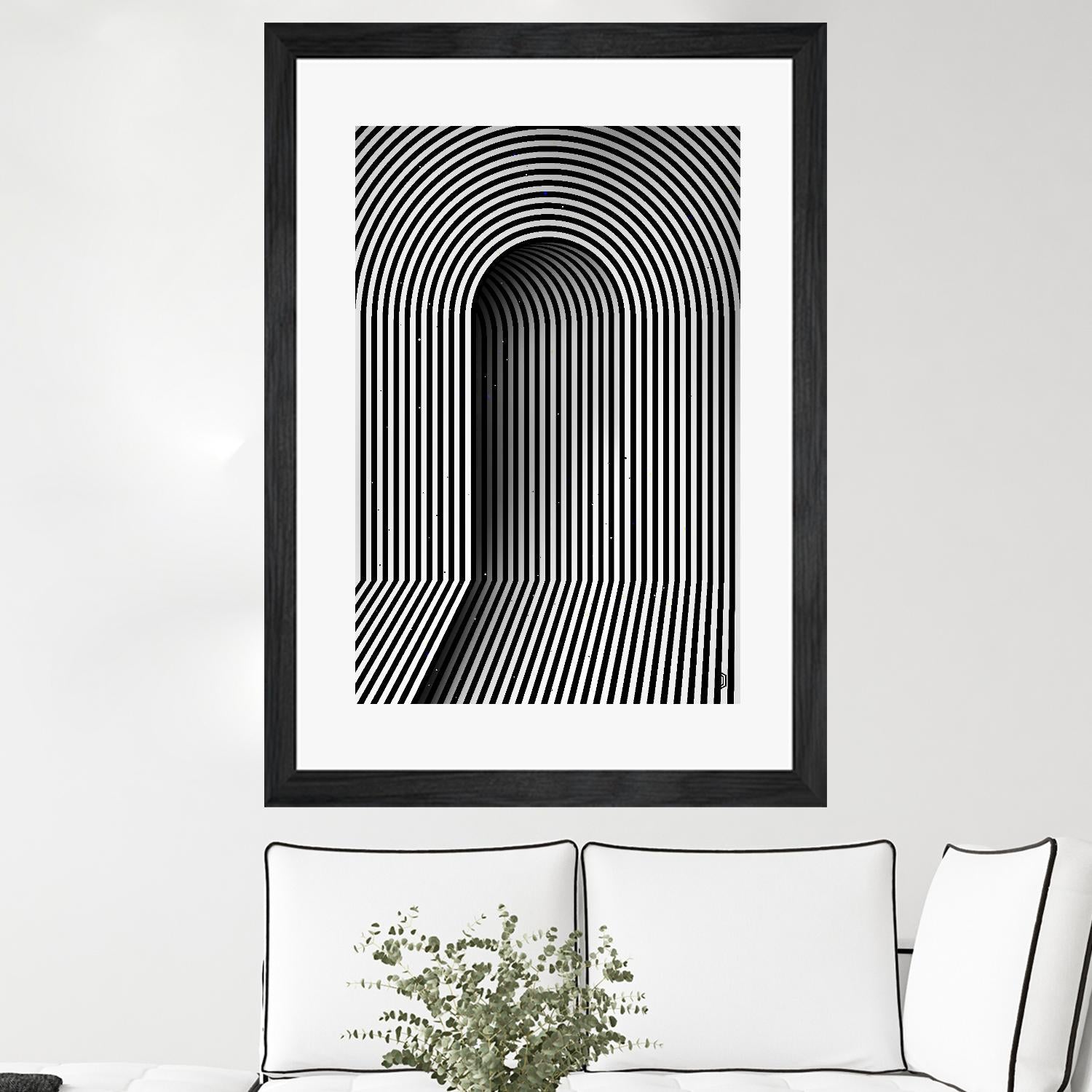 Hidden door by Divin Creador on GIANT ART - white black & white 