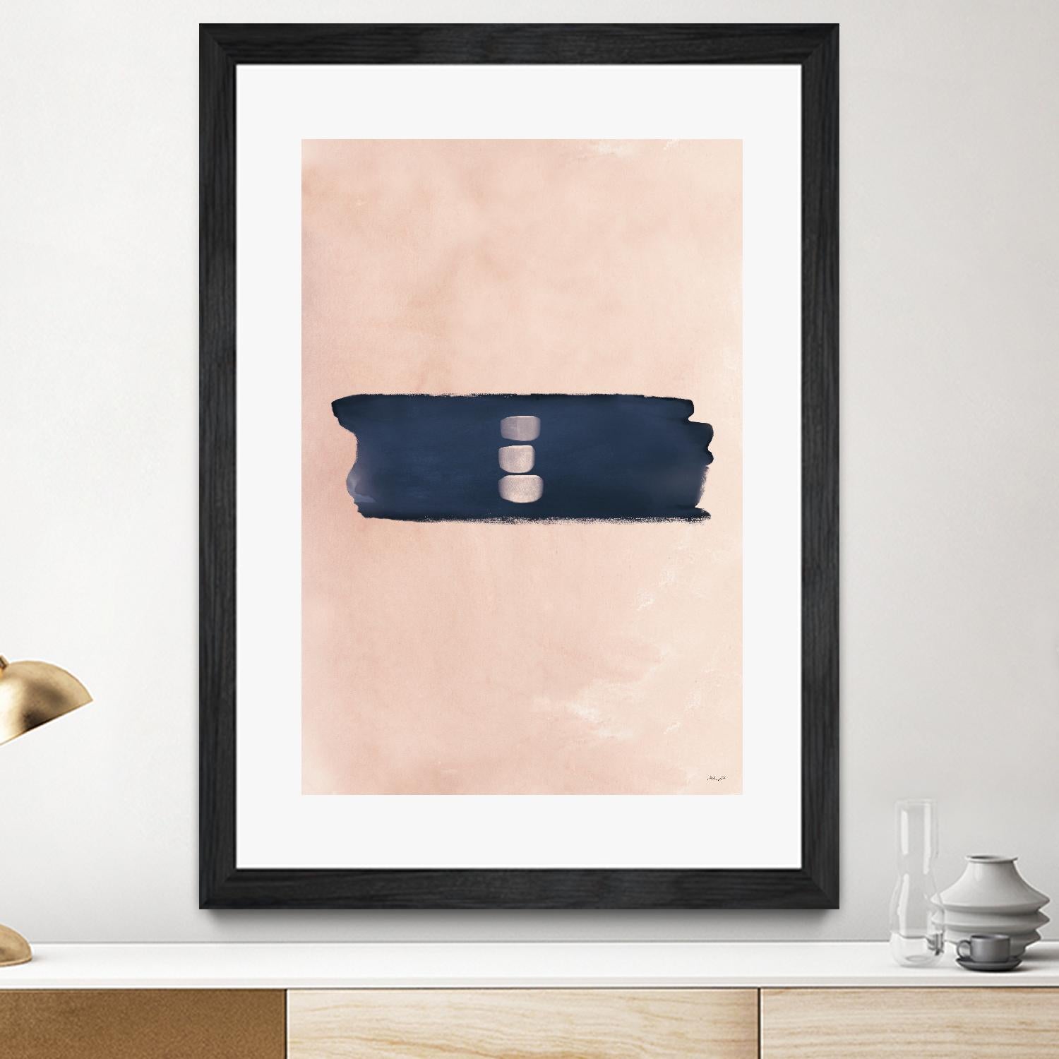 Blush & Navy Shapes II Contemporary Art Study by Nordic Print Studio on GIANT ART