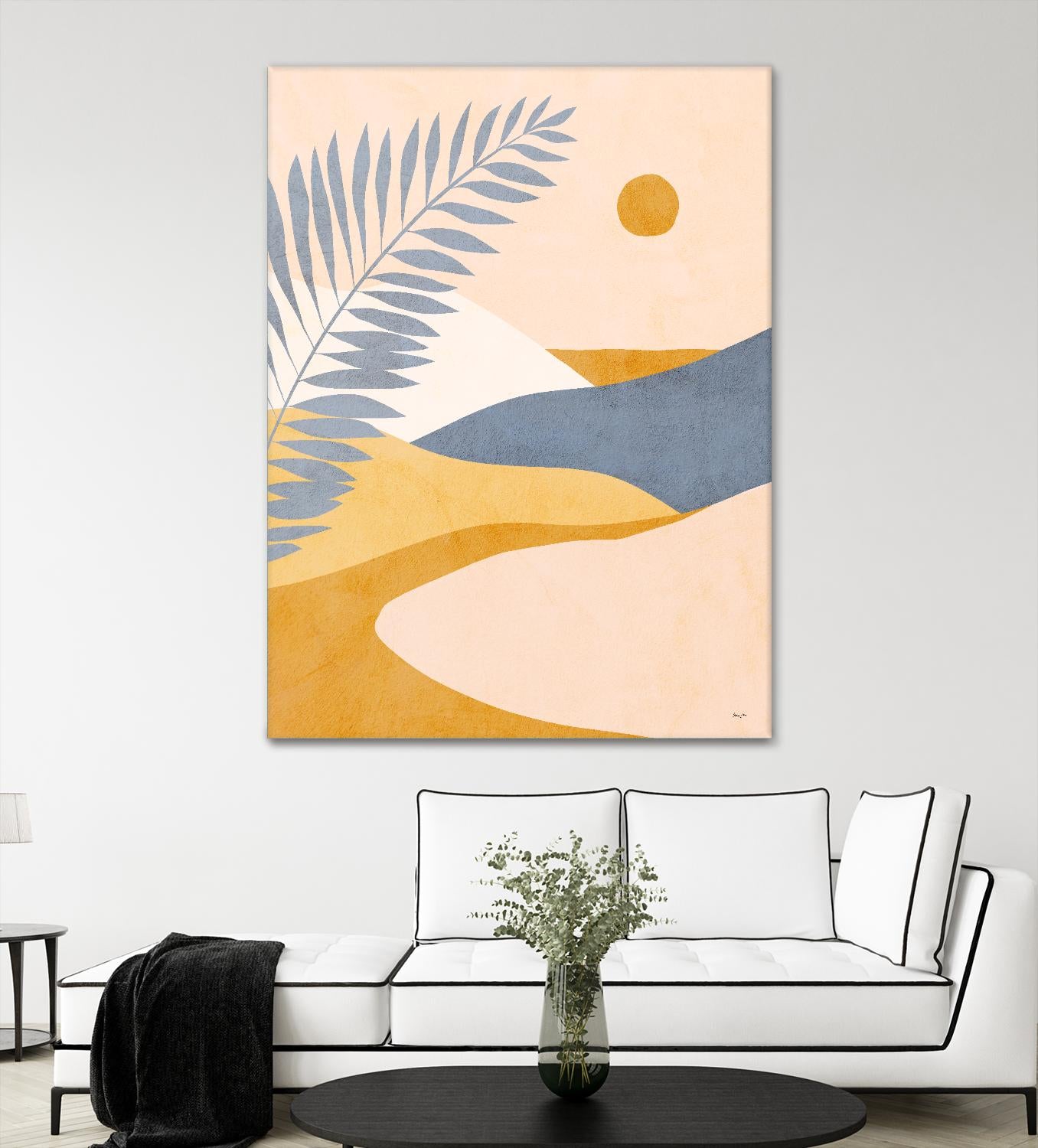 Mid Mod Tropical Summer Landscape by Dominique Vari on GIANT ART