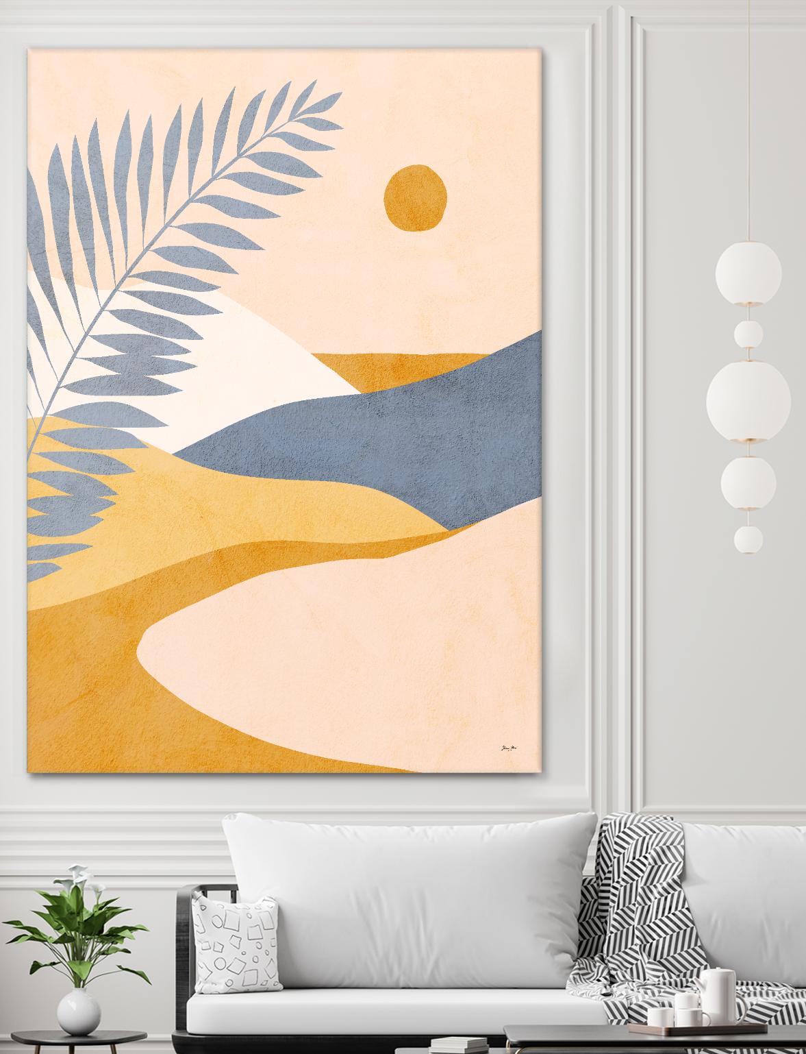 Mid Mod Tropical Summer Landscape by Dominique Vari on GIANT ART