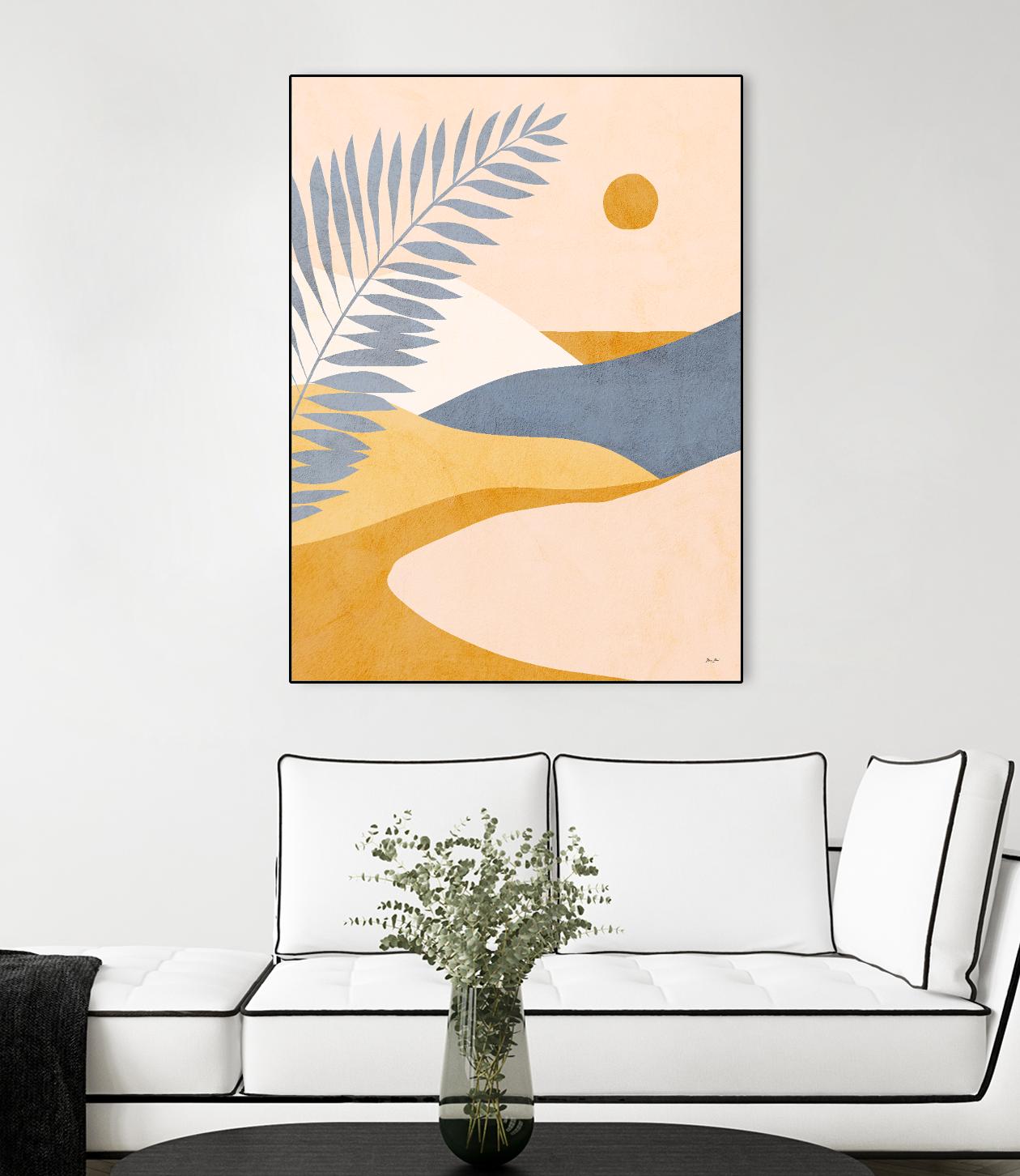 Mid Mod Tropical Summer Landscape by Dominique Vari on GIANT ART