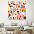 Pastel Cityscape by 83 Oranges on GIANT ART - pink digital greece