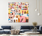 Pastel Cityscape by 83 Oranges on GIANT ART - pink digital greece