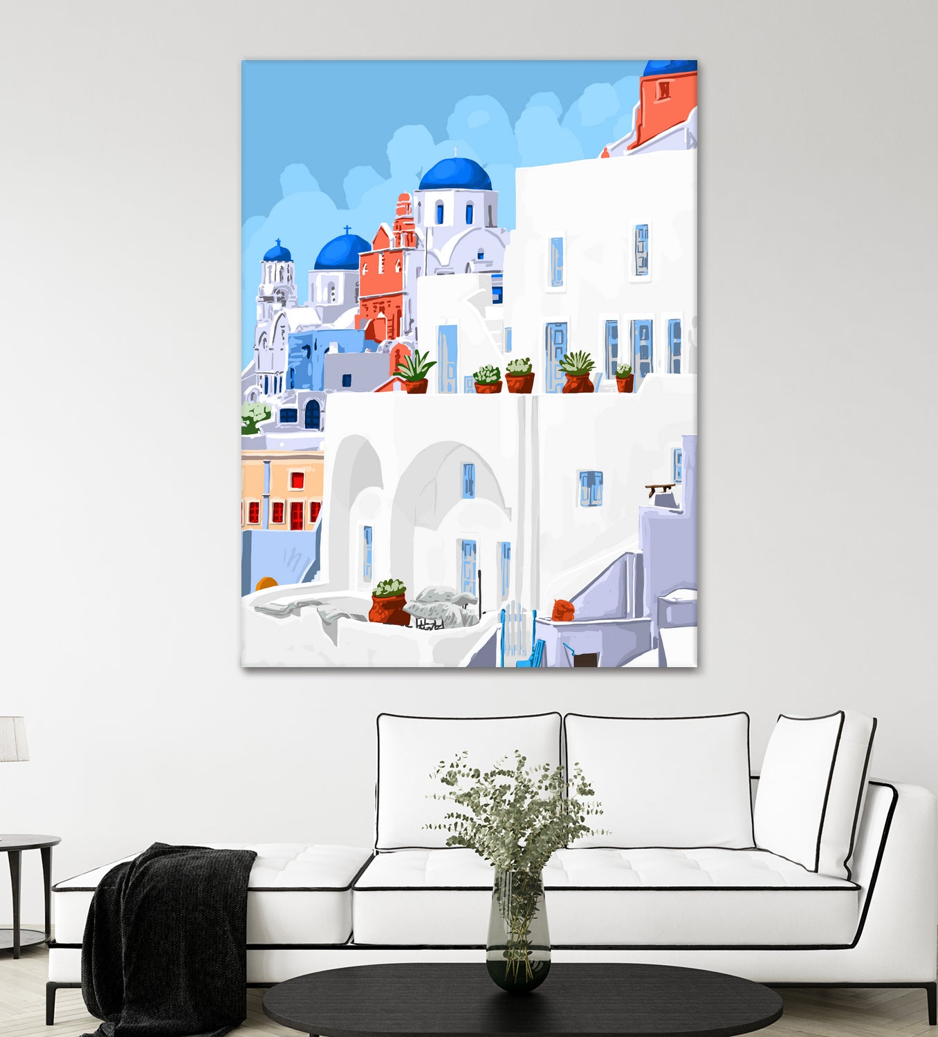 The Santorini Vacay by 83 oranges on GIANT ART - blue digital greece