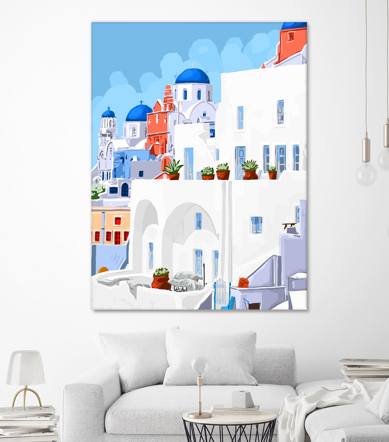 The Santorini Vacay by 83 oranges on GIANT ART - blue digital greece