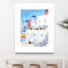 The Santorini Vacay by 83 oranges on GIANT ART - blue digital greece