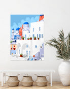 The Santorini Vacay by 83 oranges on GIANT ART - blue digital greece
