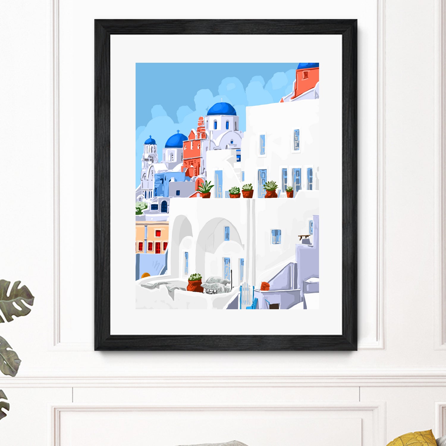 The Santorini Vacay by 83 oranges on GIANT ART - blue digital greece