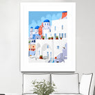 The Santorini Vacay by 83 oranges on GIANT ART - blue digital greece