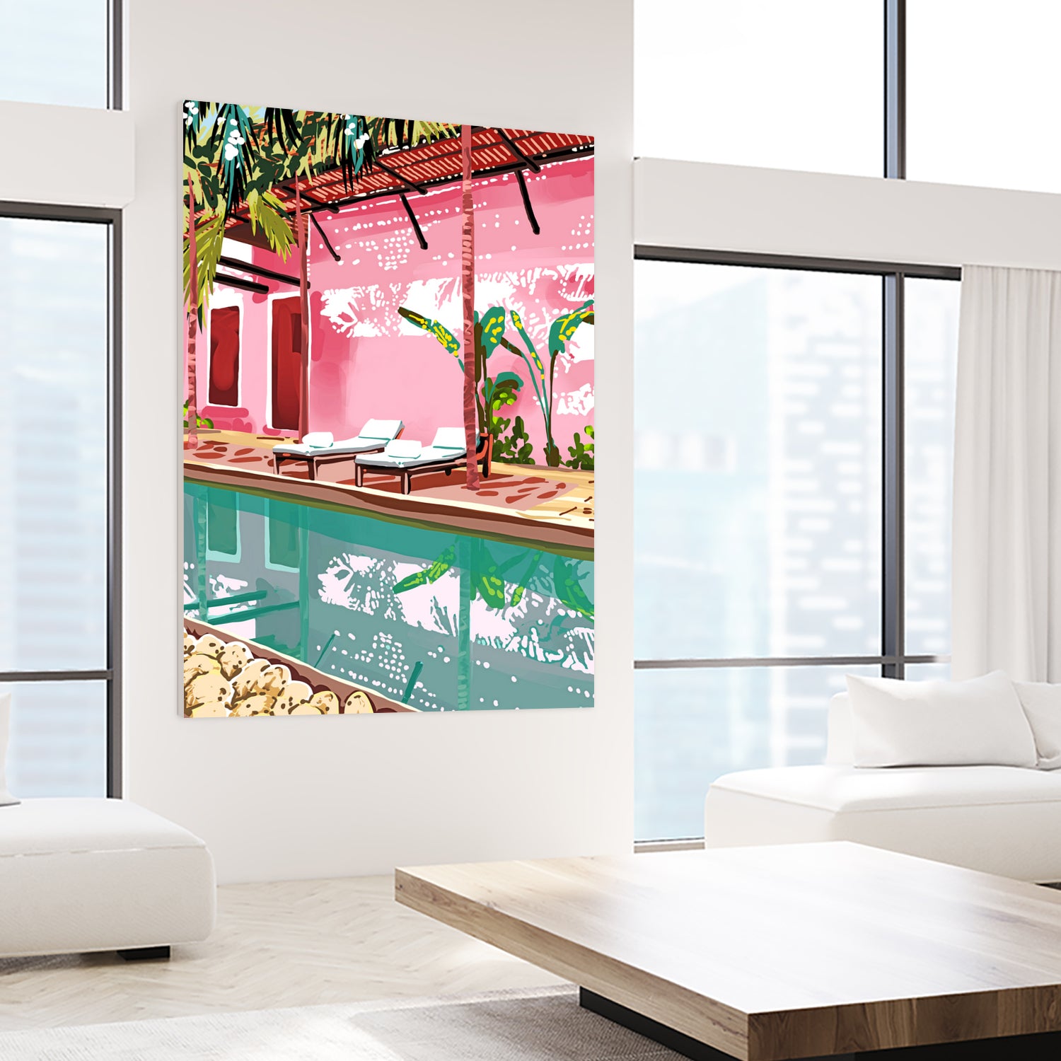 Vacay Villa by 83 oranges on GIANT ART - pink digital pool